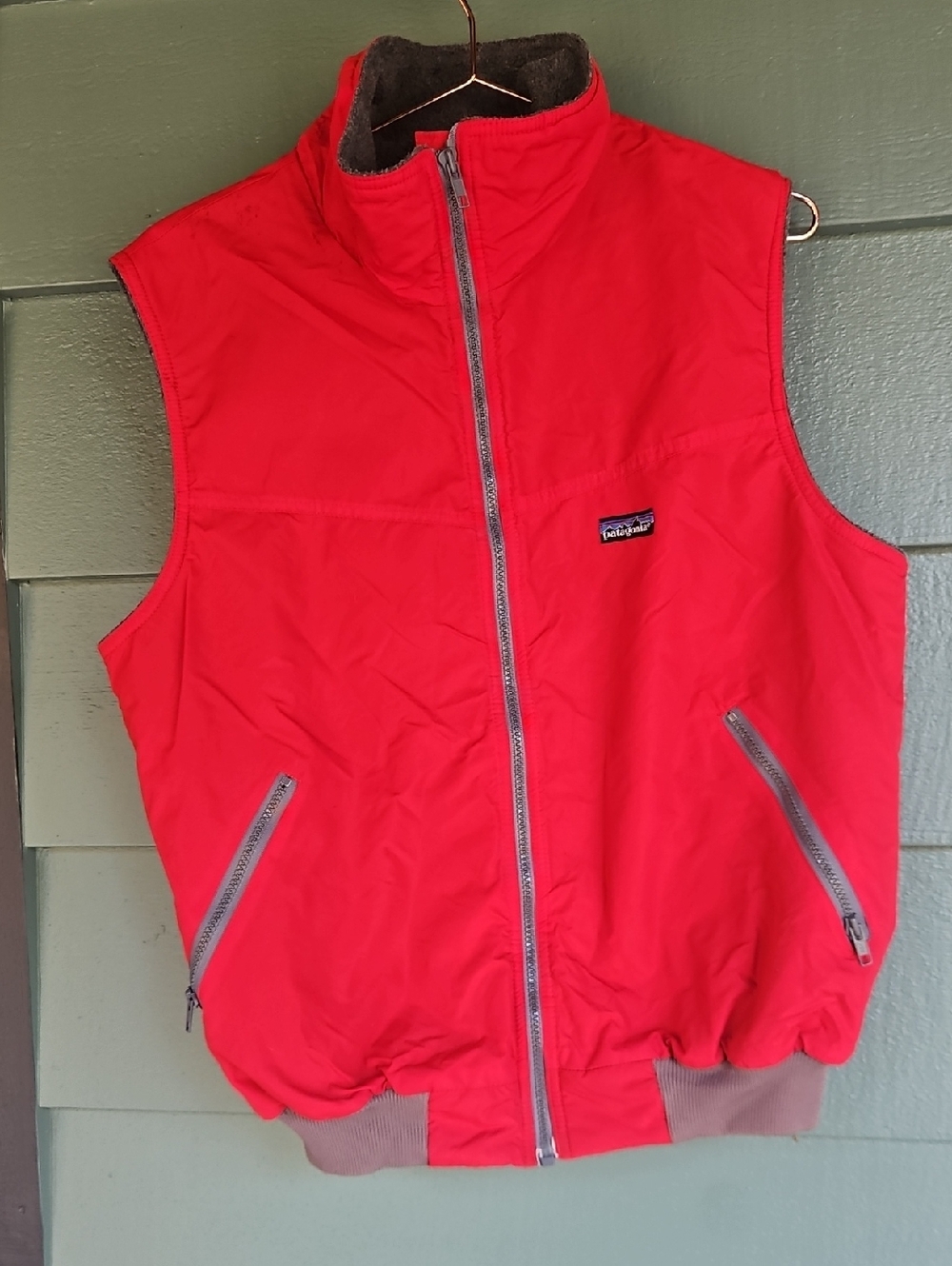 Vintage Patagonia Red  Fleece-Lined Vest